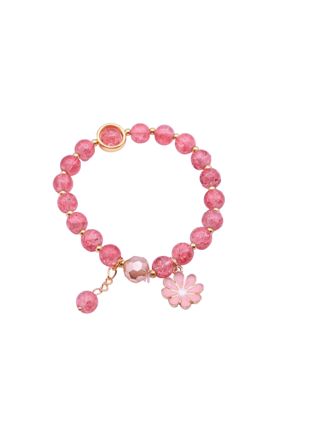 YouBella Jewellery Floral Bracelet for Girls and Women (Pink)